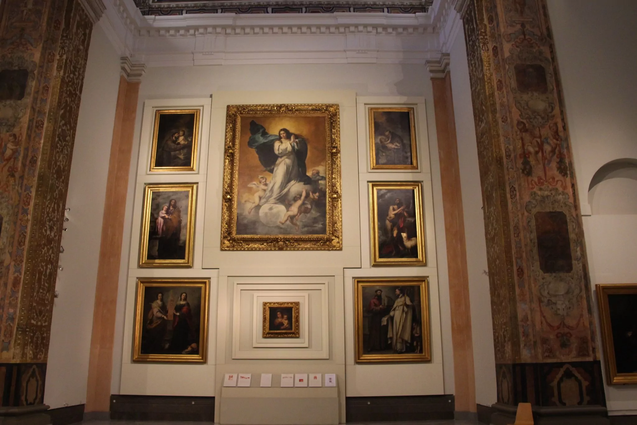 Murillo paintings in church space at Museo des Belles Artes