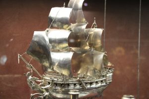 Ship made of silver at the Ancient Art museum