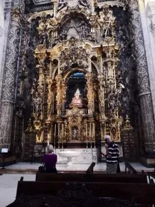 Detail of retablo in El Salvador church