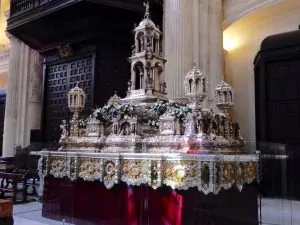 Monstrance in El Salvador church. It looks like it is meant to be carried.