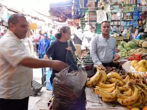 Buying dinner supplies