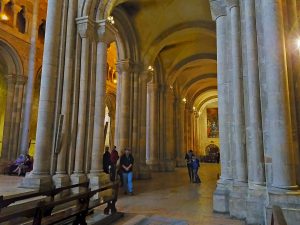 Columns and the vaulted ceiling in the Lisbon Se.
