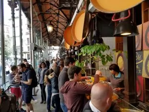 Mercado San Miguel also has lots of places to eat--and crowds.