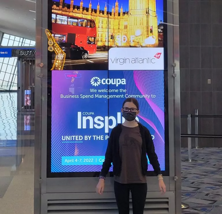 Abby at Las Vegas airport